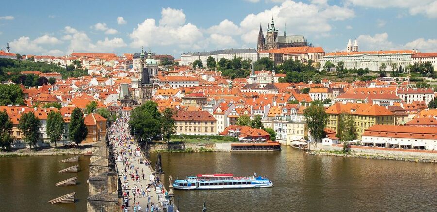 Prague: Private City Tour by Minivan - Crossing into the Lesser Town for the Lennon Wall