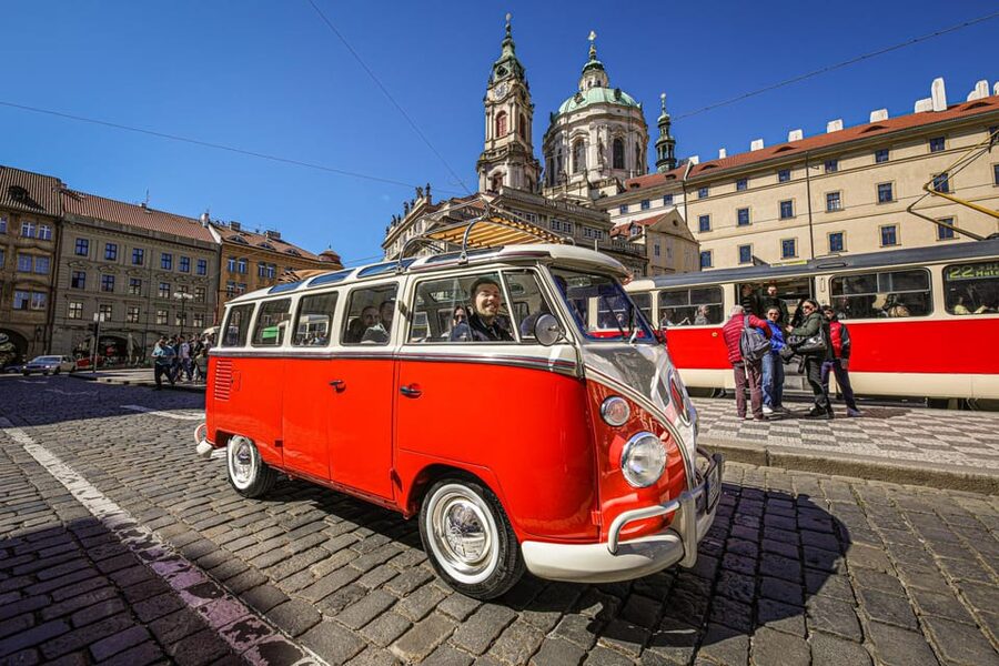 Prague: Private Sightseeing Tour in original VW Samba bus - The photo stops and the free Polaroid