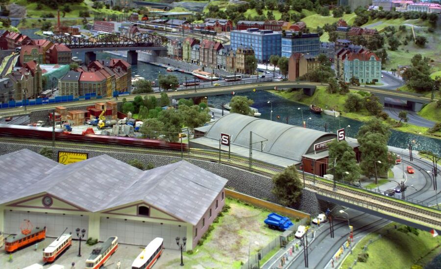 Prague: Railway Kingdom Giant Model Railway Museum - The 80-train network is the main event