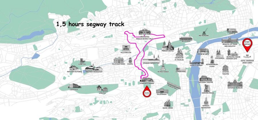 Prague: Shared Group/Private Segway Tour with Hotel Transfer - Starting at Strahov Stadium