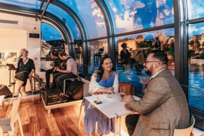 Sightseeing Dinner Cruise on Open-Top Glass Boat