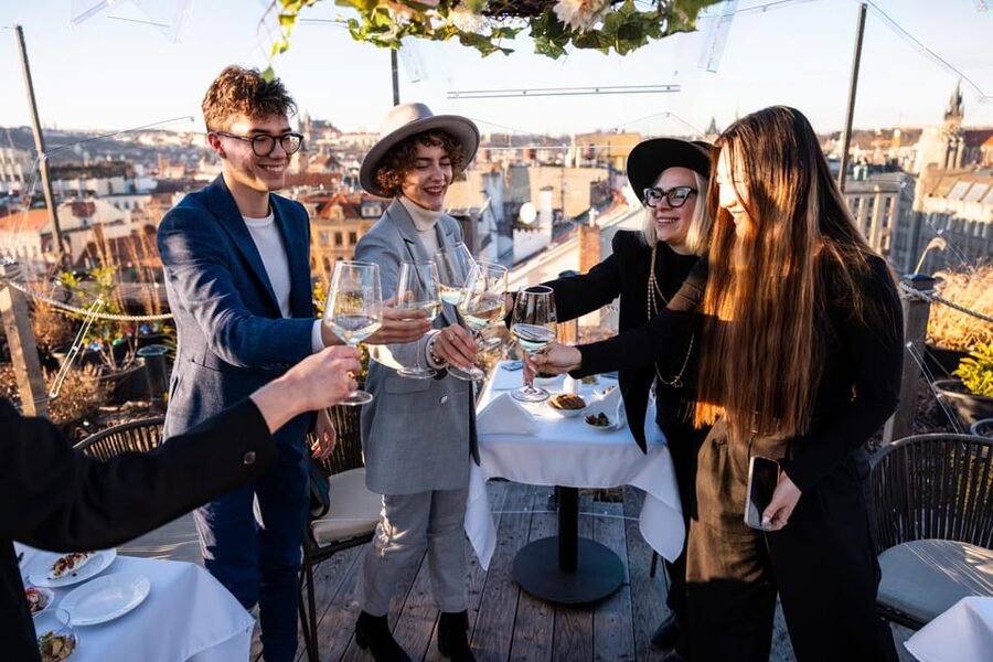 Prague: Sky Bar Aperitivo Menu with Drink & Panoramic Views - A Rooftop View Over Prague’s Central Squares