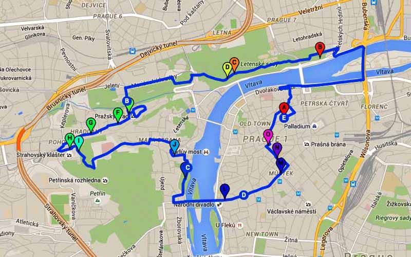 Prague: Stunning Viewpoints, Castle, City & Park Bike Tour - Petrin Park and more city views