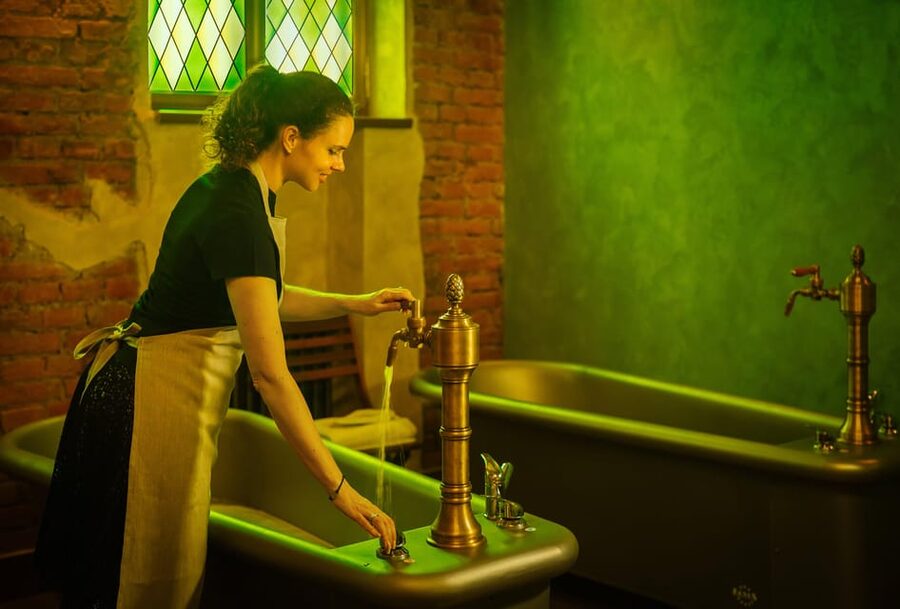 Prague: The Largest Beer SPA with Unlimited Beer Consumption - Salt Cave Letna and the birch-branch fountain