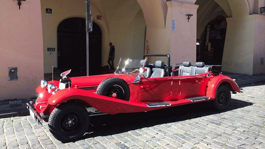 Prague: Vintage Car Ride and Walking Tour - Crossing Charles Bridge