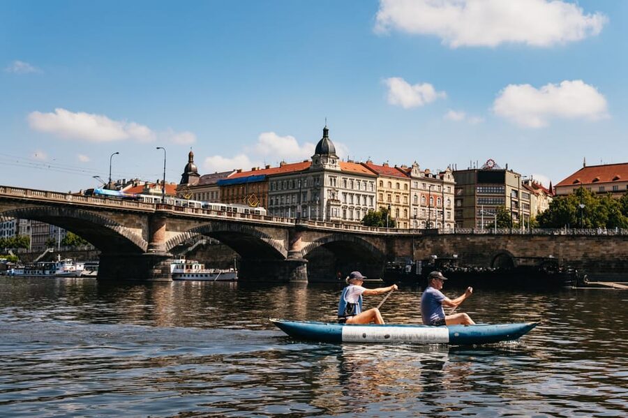 Prague: Vltava River Guided Canoeing Tour - Swimming and the high-wall jump