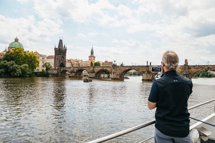 Prague: Vltava River Lunch Cruise in an Open-Top Glass Boat - Boarding at Pier 3A in central Prague