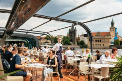 Vltava River Lunch Cruise in an Open-Top Glass Boat