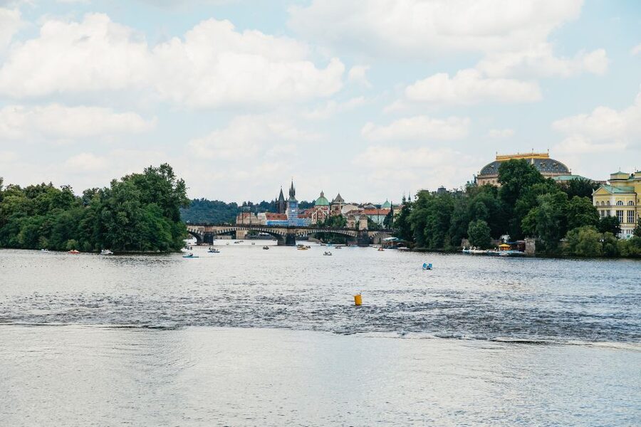 Prague: Vltava River Lunch Cruise in an Open-Top Glass Boat - Dancing House, Emmaus, Vyšehrad, and the longer river view