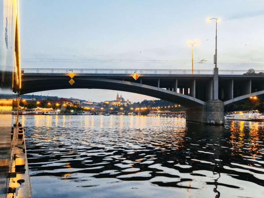 Prague: Vltava River Night Cruise with Buffet - A night view of Prague that asks very little of you