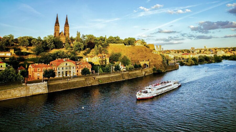Prague: Vltava River Night Cruise with Buffet - From Čechův Bridge toward Charles Bridge