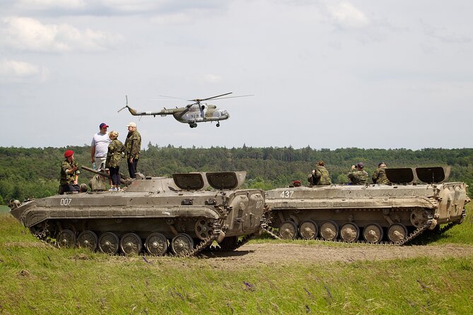 Ride in a BMP tank and military garage tour Prague - The BMP-1 ride across rough terrain
