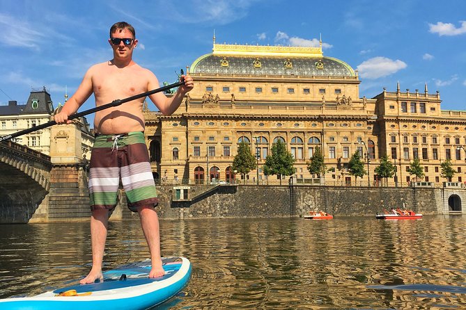 Stand-Up Paddleboarding on the Vltava River in Prague - Starting at Yacht Club CERE near Vyšehrad