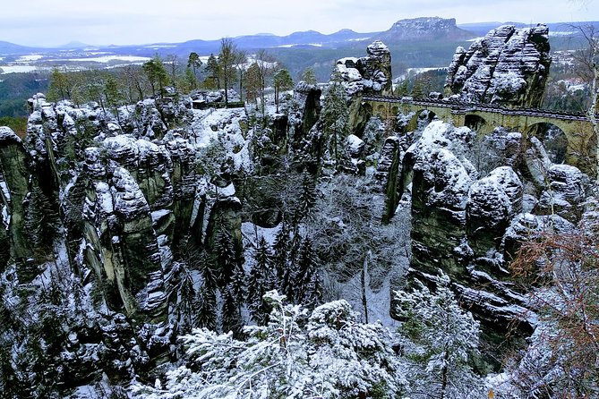 Terezin & Bohemian Switzerland from Prague: Bastei, Narnia & Café - Winter edition: Dresden instead of Bastei