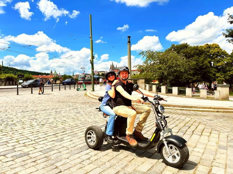 The best Trike Bike Prague city tour - Starting beside Kampa and the Lesser Town