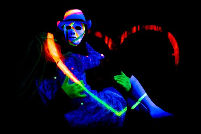 Underground Black Light Theatre Interactive Show in Prague - Entering HILT’s 50-seat black light theatre
