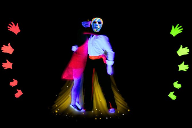 Underground Black Light Theatre Interactive Show in Prague - A love story told without words